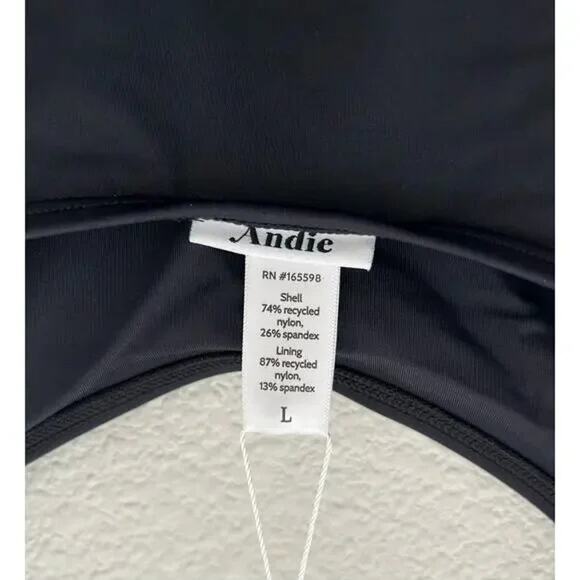 Andie Swim the Amalfi Eco Nylon One Piece in Black L NWT - Picture 6 of 8